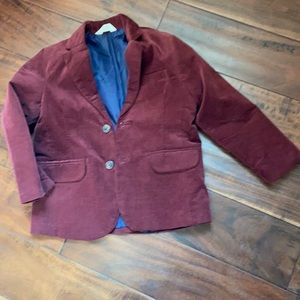 Burgundy Velvet Blazer